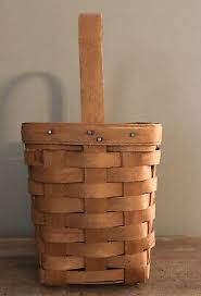 Longaberger 1990 Medium Peg Basket with Fixed Handle 5 in x ...