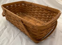 Honey Brown 6.5X12X19" Longaberger Basket - 2 Handles ...