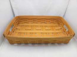 1998 19.5x13.5x3.5 Large Tray Longaberger Basket Woven Inner Handles – Pocatello Market