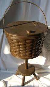 Longaberger Sewing Basket On Pedestal, Has Been E