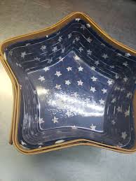 Longaberger - Star Basket - Patriotic Liner - Protector- 11 ...