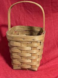 Longaberger 1991 Medium Peg Basket 6” H x 5.5” W at top ...