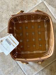 Longaberger 2010 Napkin Carrier Basket Warm Brown White Wash ...