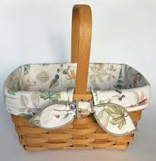 LONGABERGER Spring BASKET, Floral Fabric | eBay