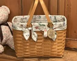 Vintage Handmade Designer LONGABERGER Cottage Core 3D Woven Picnic Basket Collectable Pendant Charm 3.03g - Etsy