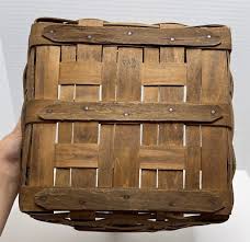 Vintage 1979 12.5" x 12.5" Square Basket w/Handle & Shelf-Possibly LONGABERGER | eBay