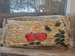 Vintage lge 17" Handmade Basket Branch Handles Philippines ...