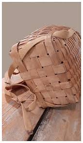 Rare Adirondack Splint Oak Back Pack Basket. For Sale at Ruby Lane