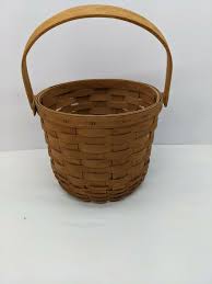 Longaberger Hand Woven Round Handled Basket 1993 Domed Bottom Retired Pattern | eBay Australia