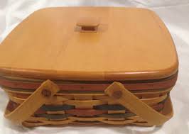 Longaberger Bountiful Harvest Basket Blue / Red Weave and ...