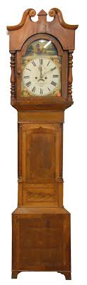 Lot - CANADIAN INLAID OAK TALL CASE CLOCK, DOL Warlock, St. John, New Brunswick, maker, 19th century;