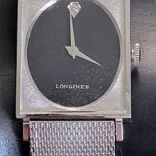 Vintage 70s Longines Black Dial 1 Diamond Marker 3007-528 ...