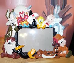 Vntg. Looney Tunes Picture Frame Bugs Bunny Tweety Taz ...