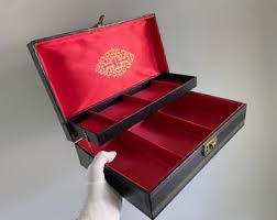 Vintage MELE Style Two-tier Jewelry Box, Stars & Scrolls Gold ...