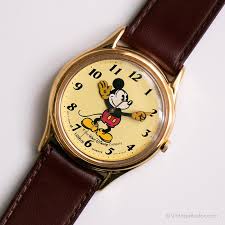 Vintage Mickey Mouse Lorus V515-6000 A1 Watch | Gold-tone ...