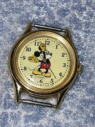 80's Lorus Disney Mickey Mouse Watch Gold Tone V515-6080 ...