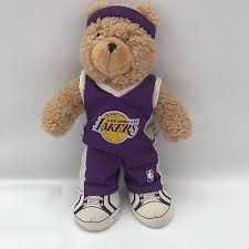 2009 NBA Los Angeles Lakers Teddy Bear Plush 12” Purple Jersey w Shoes