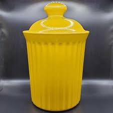 Vintage Mustard Yellow Storage Jars with Lids Set of 2 | eBay