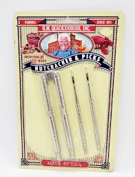 H.M. Quackenbush Nickel Plated Steel Nutcracker & Picks Set