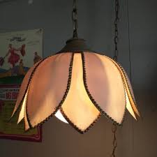 Vintage Tulip Swag Lamp | Vintage 1970s Swag Lamp | Peach/cream Colored Upside Down Flower Tulip Lamp | Vintage Swag Lamp Tulip Shape WORKS! - Etsy