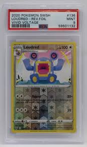 2020 Pokemon SWSH Vivid Voltage Reverse Foil #136 - PSA MINT 9 - LOUDRED | eBay