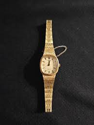 Pulsar Analog Wristwatch Gold Tone Band Square Shaped Face ...