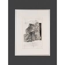 Fragments, Black & White Etchings, Set of 2, Framed | Chairish