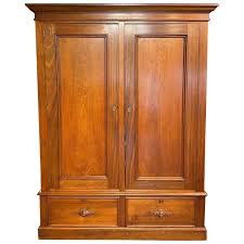 Large Scale Victorian Walnut Armoire / Wardrobe in Three Parts. For Sale at Ruby Lane