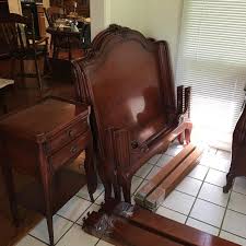 Lot 38 - Widdicomb Twin Beds & Side Table | EstateSales.org