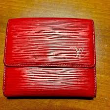 Louis Vuitton | Bags | Louis Vuitton Red Epi Leather Borneo ...