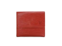 Louis vuitton porte-monnaie billets cartes credit Red Epi ...