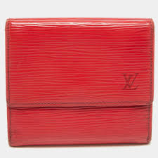 Louis Vuitton Red Epi Leather Elise Wallet Louis Vuitton ...