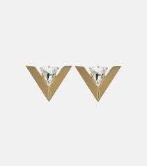 Je Les V crystal-embellished earrings in gold - Valentino ...