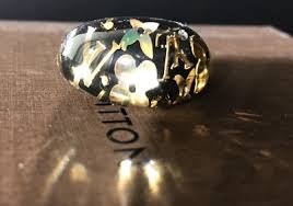 Louis Vuitton Black Resin Inclusion Ring Size Small (5/6). | eBay