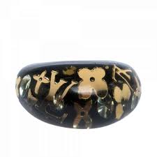 Louis Vuitton Black Resin Gold Tone Monogram Inclusion Ring Size 54.5 Louis Vuitton | TLC US