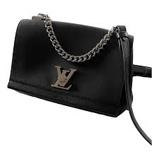 Lockme leather crossbody bag Louis Vuitton Black in Leather ...