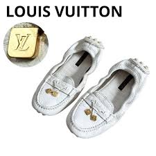 Louis Vuitton Loafers Gold Hardware White Leather Size 36 US ...