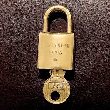 Vintage LV Louis Vuitton Padlock Lock & Key Angel Number ...