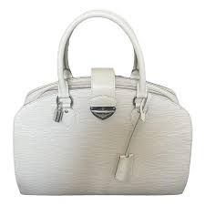 Leather handbag Louis Vuitton White in Leather - 55628289