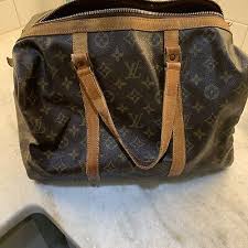 Louis Vuitton Monogram Sac Souple 35 Leather Fabric Brown ...