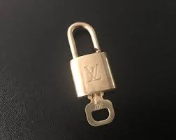 Louis Vuitton, Authentic Purse Lock and Key Solid Brass. - Etsy