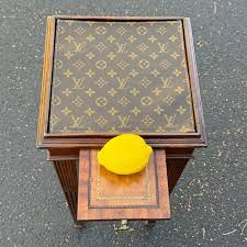 Maitland Smith Small Side Table with Louis Vuitton Fabric at ...