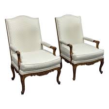 Antique Louis XIV Fruitwood Armchairs, a Pair | Chairish