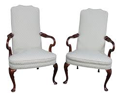 Queen Anne Cherry Shepherd Crook Arm Chairs - a Pair | Chairish