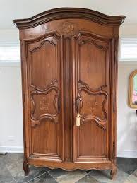 1789 Walnut Antique French Armoire Beautiful Wood Inlay | eBay