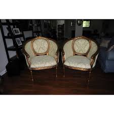 Mid 20th Century Louis XVI Style Barrel-Back Settee Canape ...