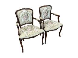 Sold at Auction: Pair of Carved Louis XV Style Armchairs