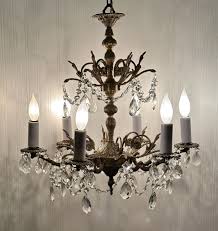 Vintage Chandelier Lighting, 6 Light Chandelier With Prism ...