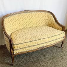 Vintage Hollywood Regency Wooden Settee Sofa - Etsy