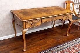 Italian Burl Elm Bureau Plat Writing Table Desk | eBay